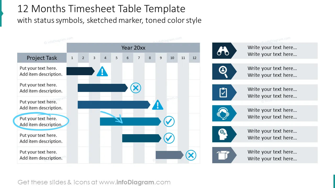 Gantt Chart Graphics for Project Planning (PPT Template) preview 3