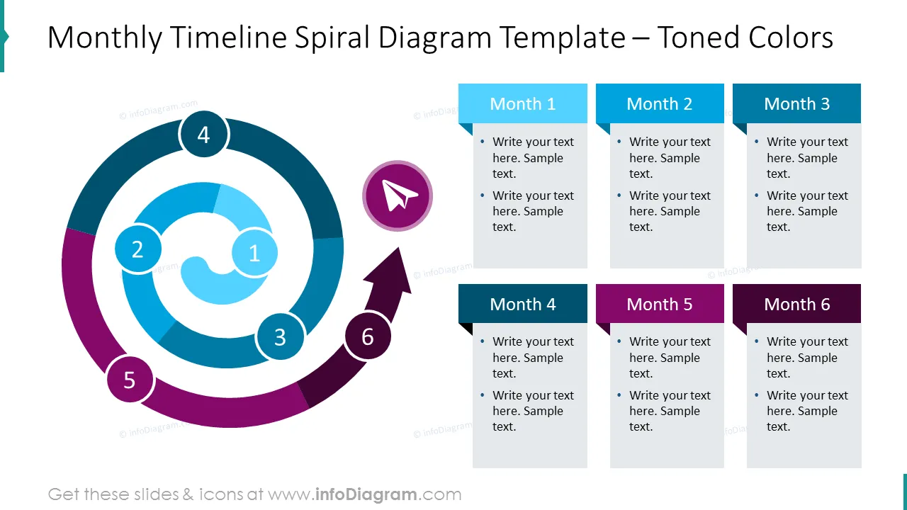 Diagrammes en spirale et diagrammes de printemps (modèle PPT) preview 3