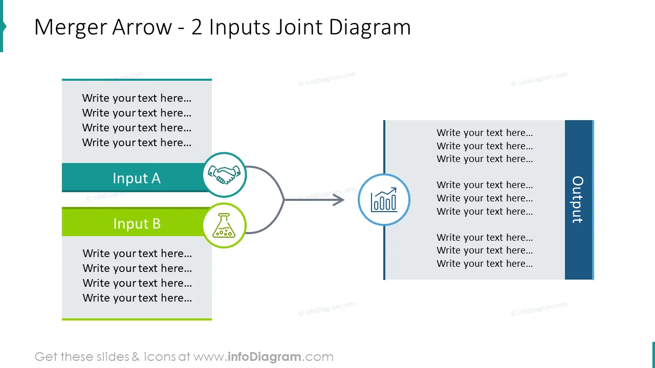 Branching Thin Arrows for Process Flow Split or Merge (PPT Diagrams) preview 3