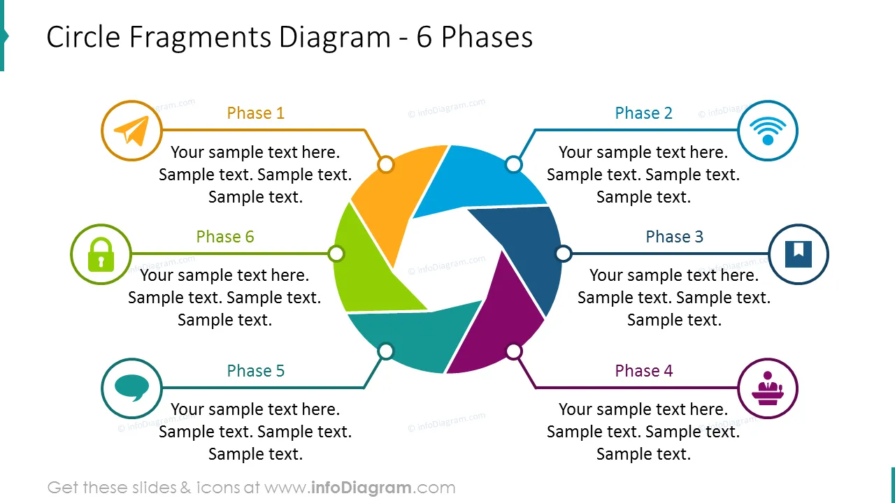 Shutter Graphic & Circle Segment Diagrams (PPT Template) preview 3