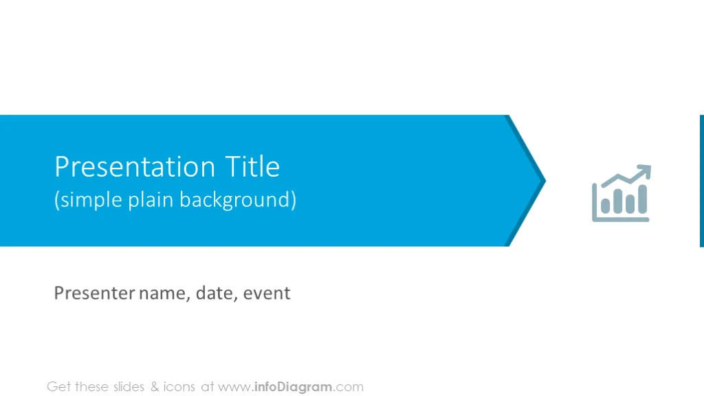 Blue Flat Arrow Presentation Template (PPTX slide deck) preview 3