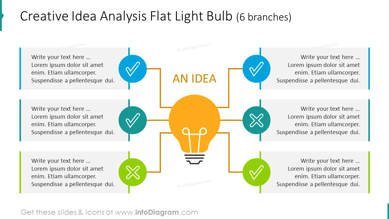 Light Bulb Idea Infographics (PPT Template) preview 3