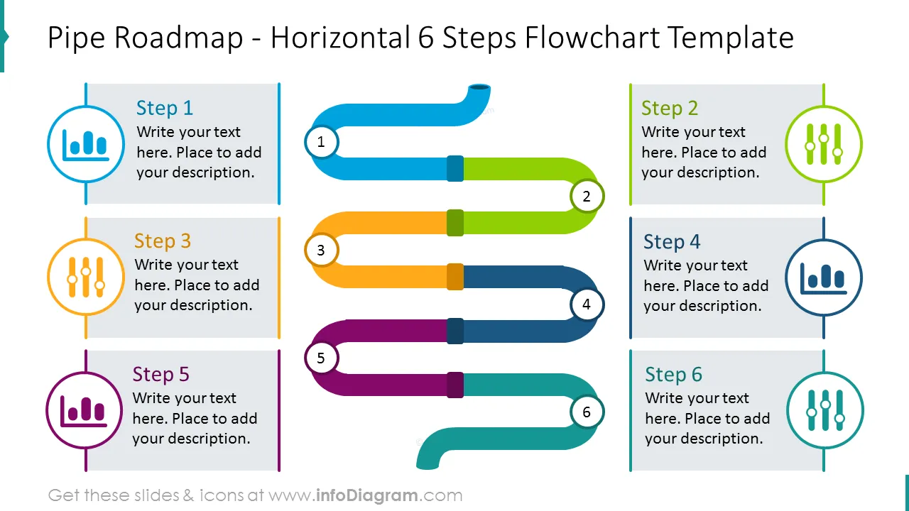Pipe Flow Chart Diagrams (PPT Template) preview 3
