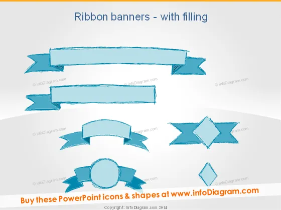 Skizzenbanner Bleistiftband Infografiken Titel (PPT-Formen) preview 3
