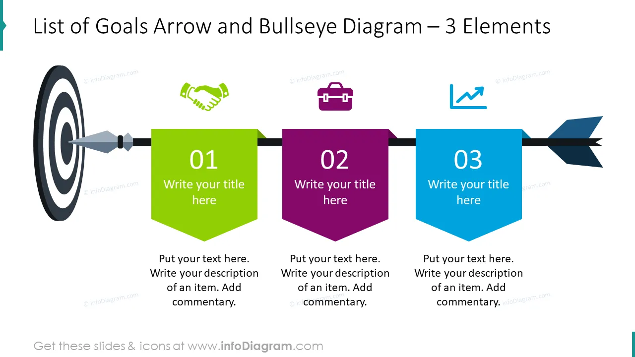 Target Bullseye and Dart Arrows Graphics (PPT Template) preview 2