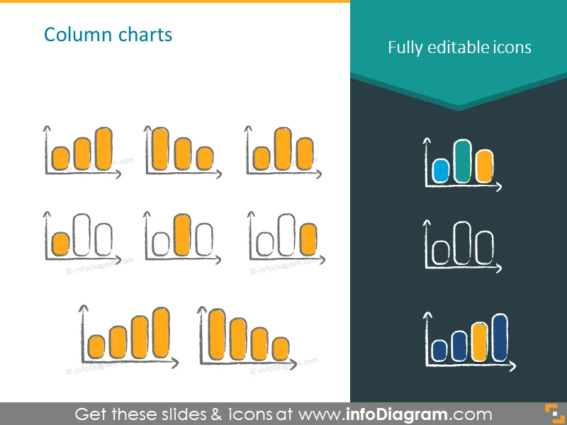 Charcoal Handwritten Charts (PPT icons) preview 3