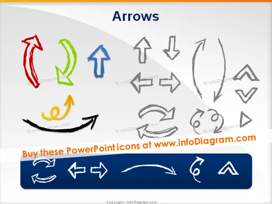 Pencil Sketch Symbols and Shapes (PPT icons & clipart) preview 3