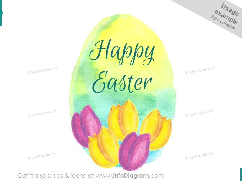 Handwritten Spring and Easter Icons (PPT clipart) preview 3
