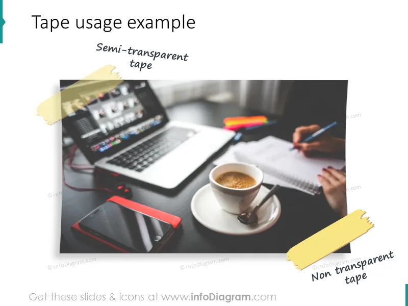 Sticky Notes, Pin, Tape elements for slides (PPT pictures) preview 3