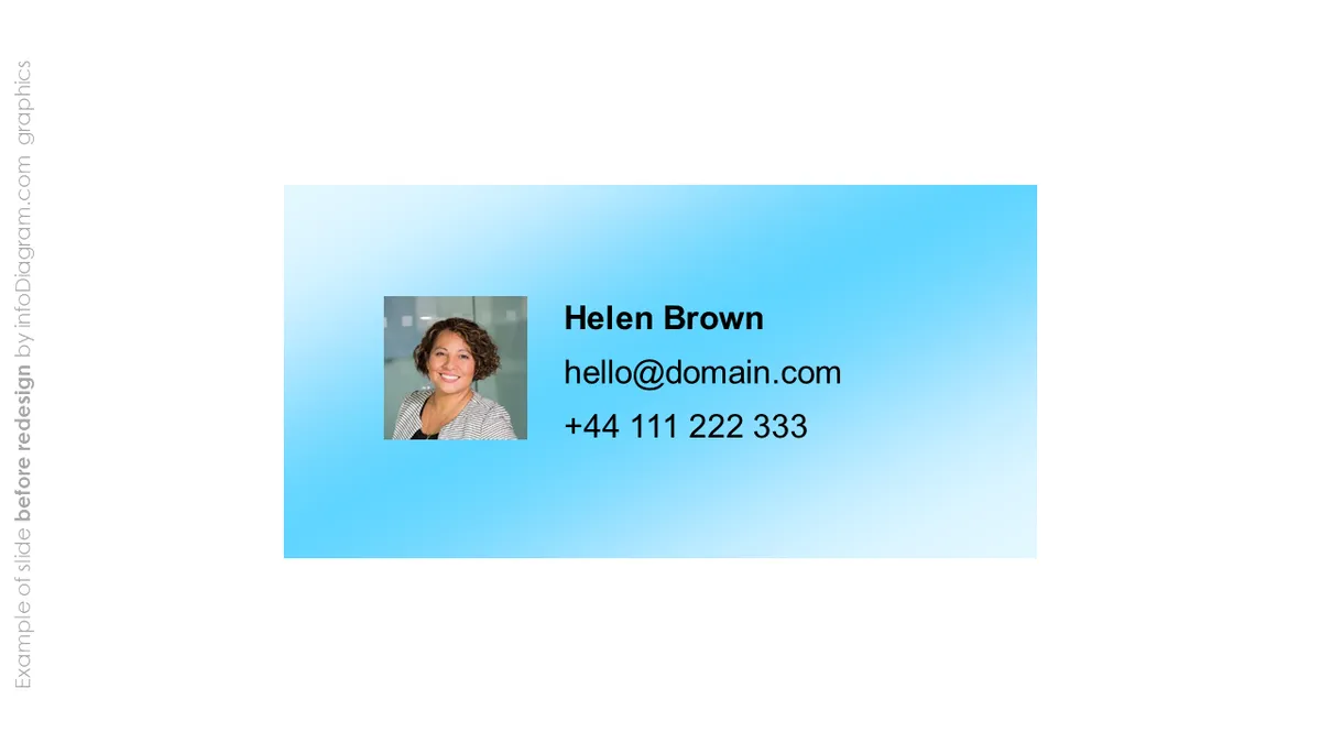 infoDiagram onepager real estate BEFORE business card ppt template