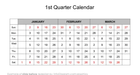 calendars us first quarter before redesign