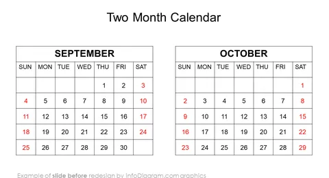 calendars us two month before redesign