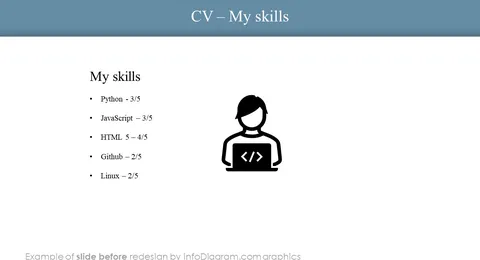 cv skills section slide before infodiagram redesign for powerpoint