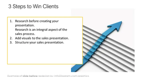 winner steps diagram slide before redesign in powerpoint