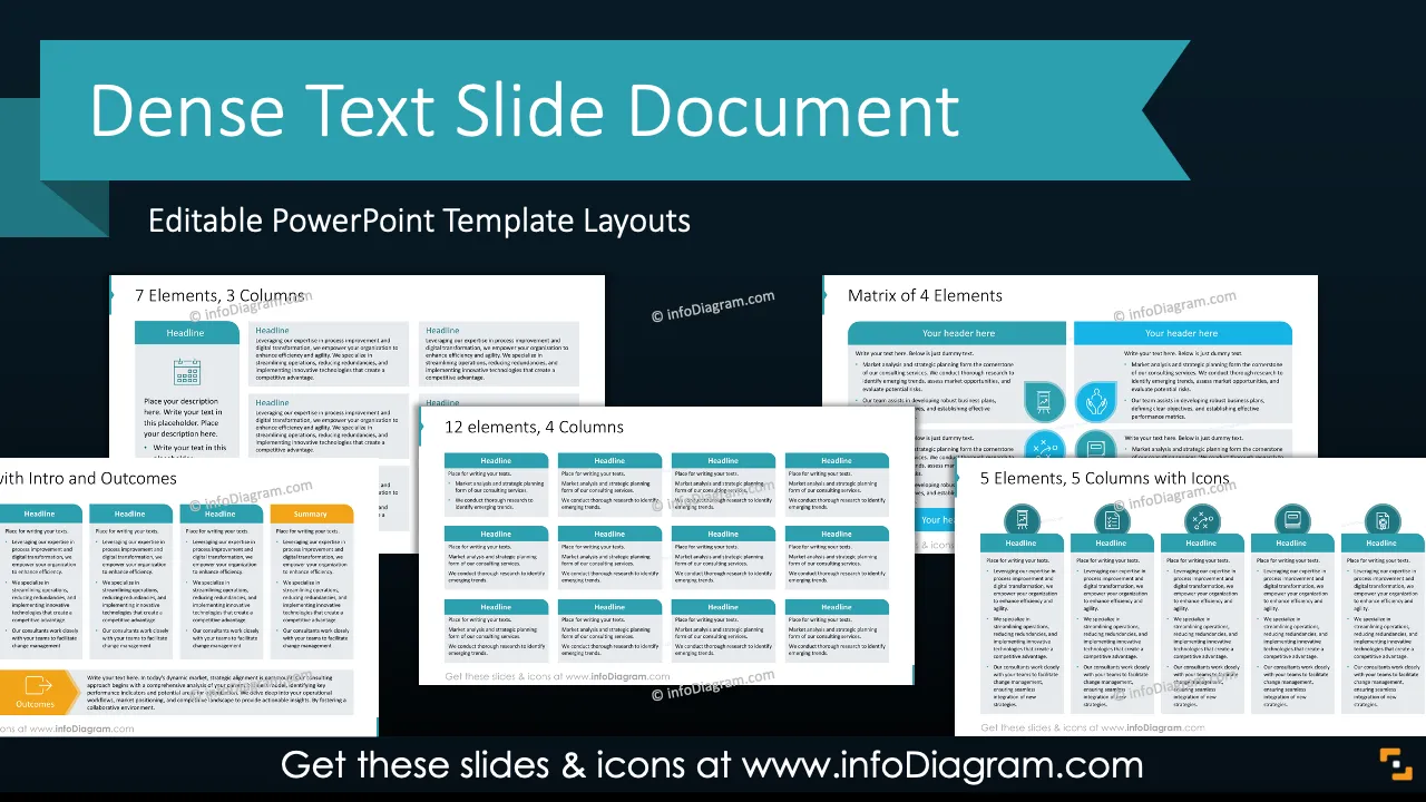 Text-Heavy Dense Structured Slide Document (PowerPoint Template)