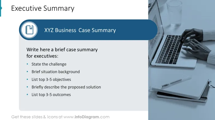 after slide design executive summary sales case study powerpoint template infodiagram