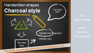 Handwritten Shapes - Charcoal style (PPT icons & clipart)