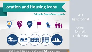 Location and House Logistics symbols (PPT clipart)