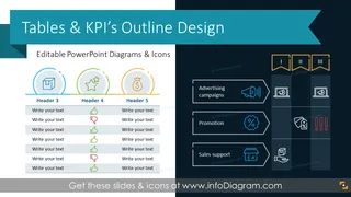 Creative Presentation Tables and KPI Outline Design  (PPT Template)