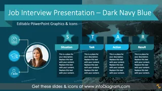 Job Application Interview Presentation (PowerPoint Template) - Dark Navy Blue Style