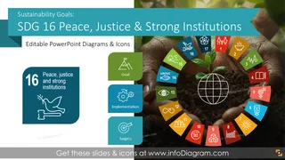 Sustainable Development Goals SDG 16 Frieden, Gerechtigkeit, Institutionen (PPT-Vorlage)