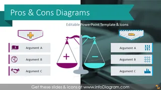 Pros & Cons Diagrams Comparison Charts (PPT Template)