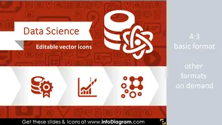 Ícones de Análise de Big Data em Ciência de Dados (clipart plano PPT)