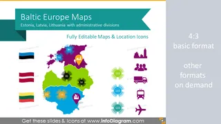 Baltic States Europe Maps with Administrative Territories (PPT editable)